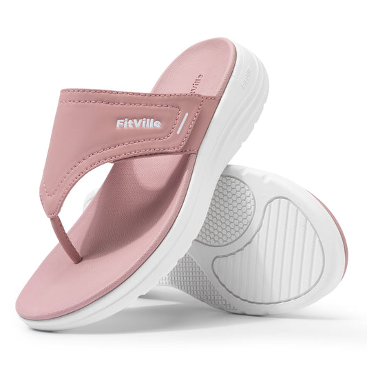 FitVille Women's Queenesque V1 Orthopedic Flip-Flops