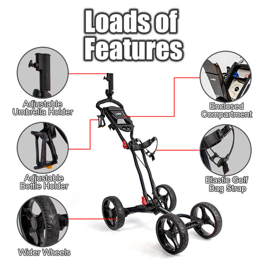 PlayEagle 4-Wheel Golf Trolley