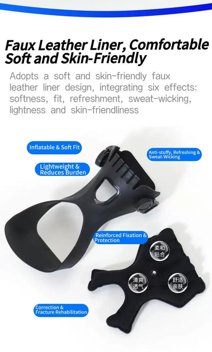 Ortho-max foot drop splint (AFO) - Adjustable Hybrid Foot Drop Brace with Dial System - (One Piece)
