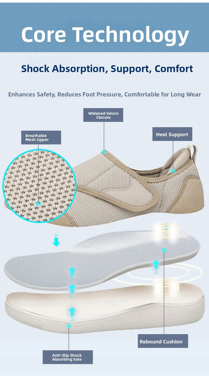 OrthoEase Wide-Fit Bunion Comfort Slip-Ons