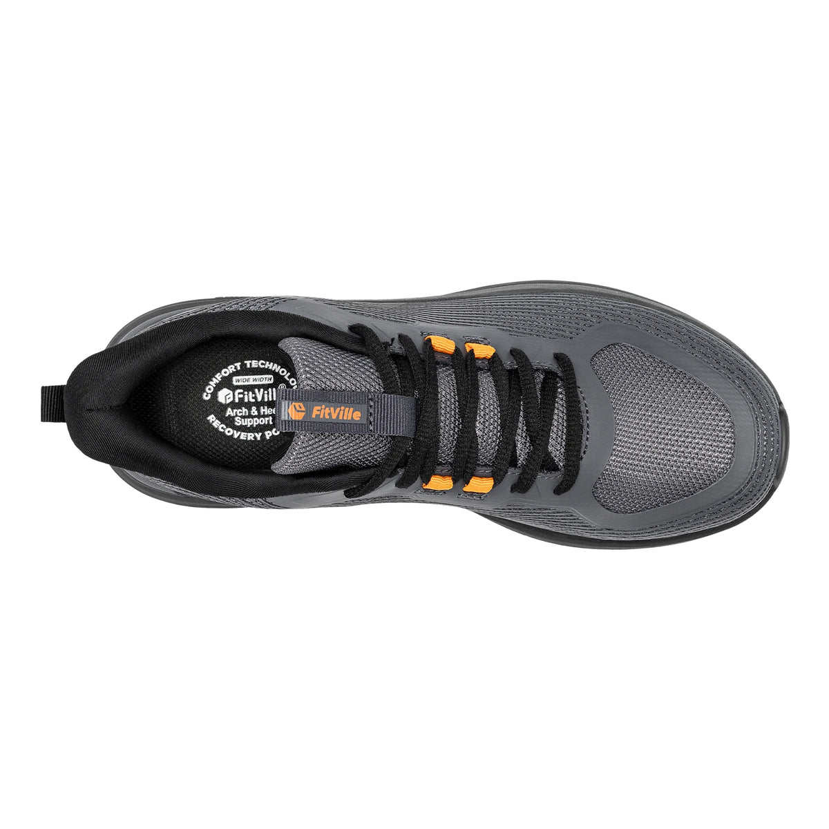 FitVille Men's Cloud Wanderer V24- Orthopedic Slip-Ons Walking Shoes
