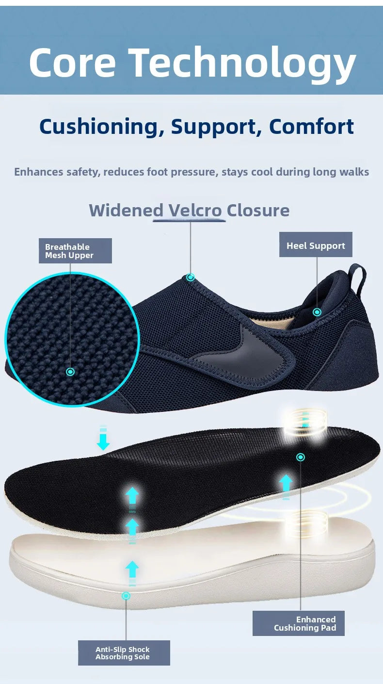 OrthoEase Wide-Fit Bunion Comfort Slip-Ons