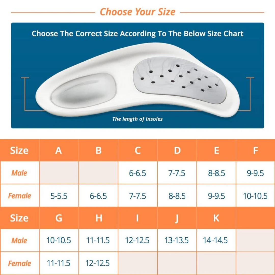 WalkFit Platinum Adjustable Orthopedic Insoles