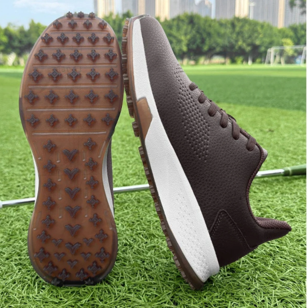 FairwayTrend Luxe – Men’s Waterproof Orthopedic Spikeless Golf Shoes