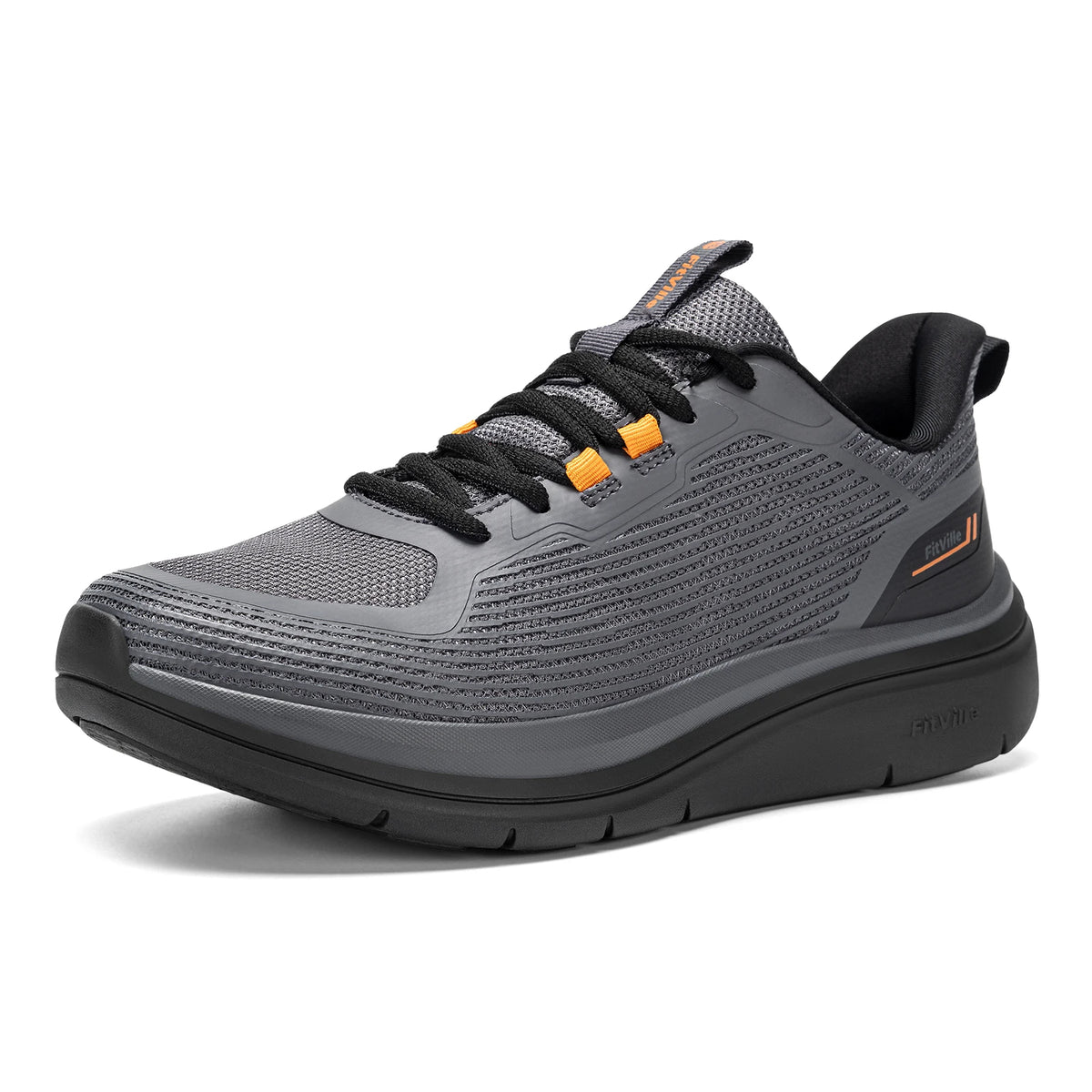 FitVille Men's Cloud Wanderer V24- Orthopedic Slip-Ons Walking Shoes