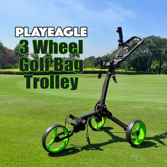 PlayEagle X010 – Upgraded 3-Wheel Golf Trolley