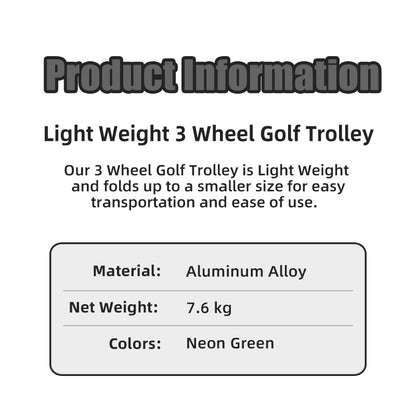 PlayEagle X010 – Upgraded 3-Wheel Golf Trolley