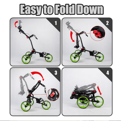 PlayEagle X010 – Upgraded 3-Wheel Golf Trolley