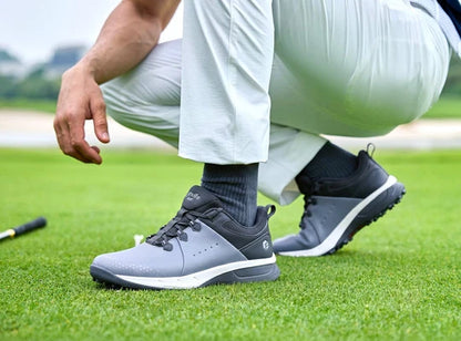 Fitville Men's Leather Primix V2 - Orthopedic Golf Shoes