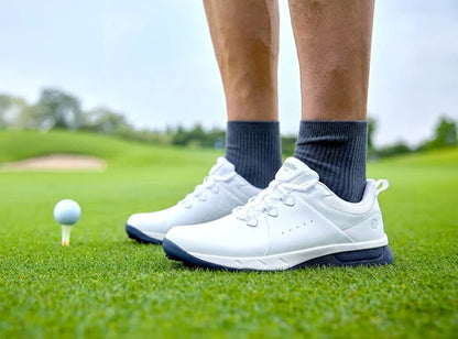 Fitville Men's Leather Primix V2 - Orthopedic Golf Shoes