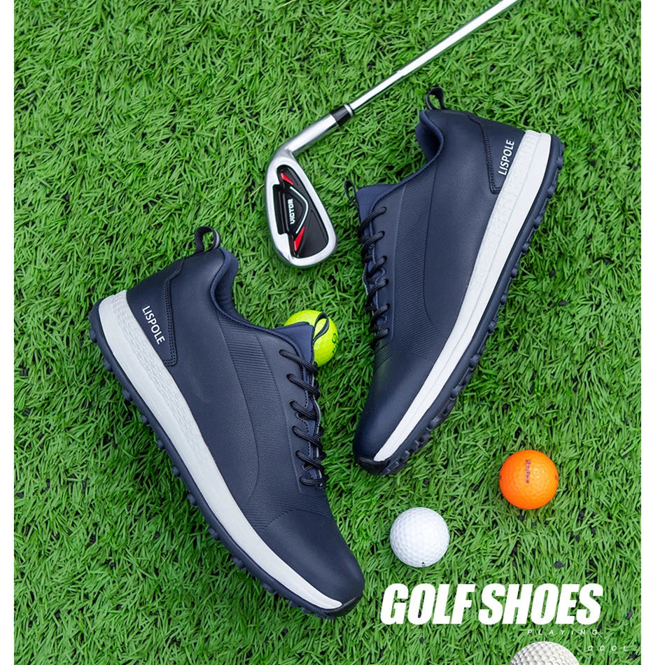 DeepBlue Links - Men’s Orthopedic Waterproof Spikeless Golf Sneakers