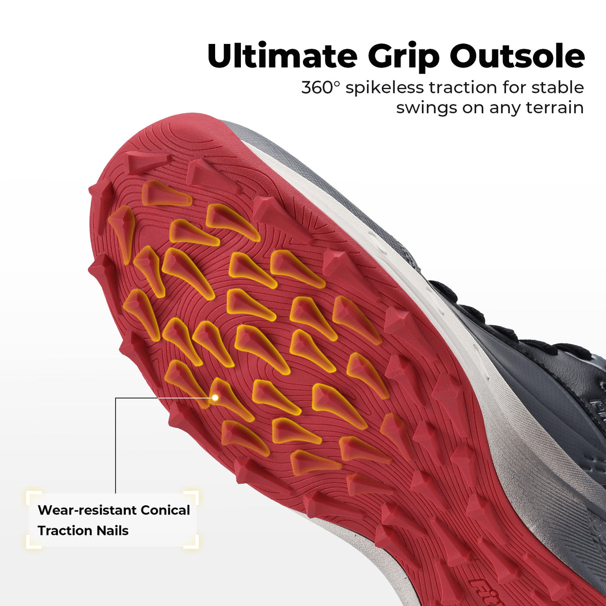 FitVille GreenEase Golf Shoes V3 - Orthopedic Golf Shoes