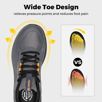 FitVille Men's Cloud Wanderer V24- Orthopedic Slip-Ons Walking Shoes