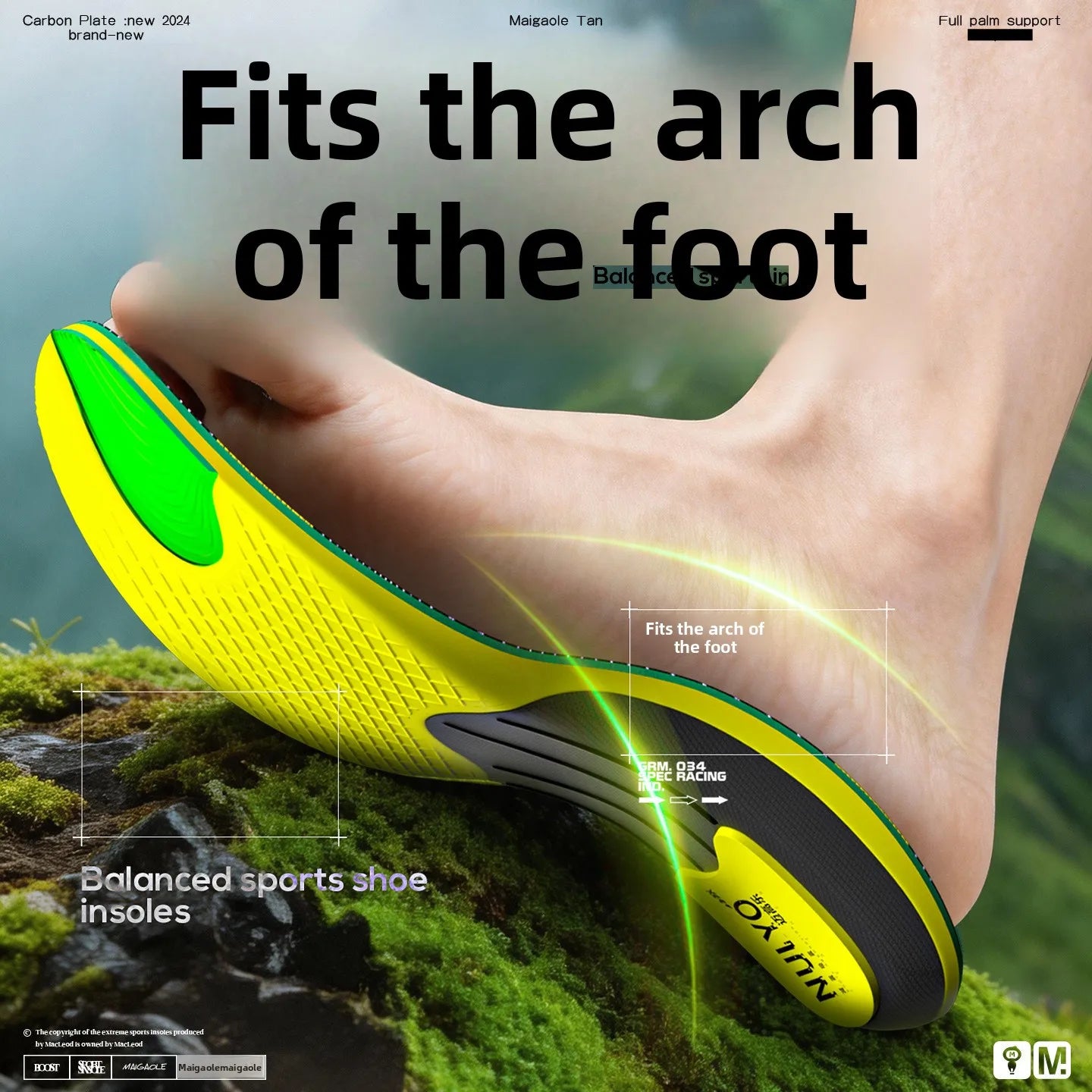 Anti-Torsion TPR Non-Collapsible Arch Support Orthotic Insoles