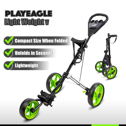 PlayEagle Lightweight 3-Wheel Golf Trolley