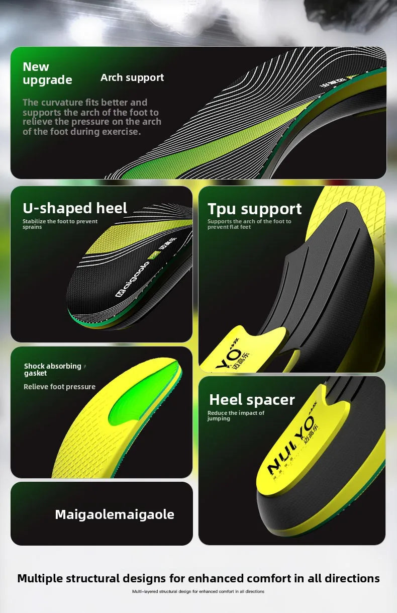 Anti-Torsion TPR Non-Collapsible Arch Support Orthotic Insoles