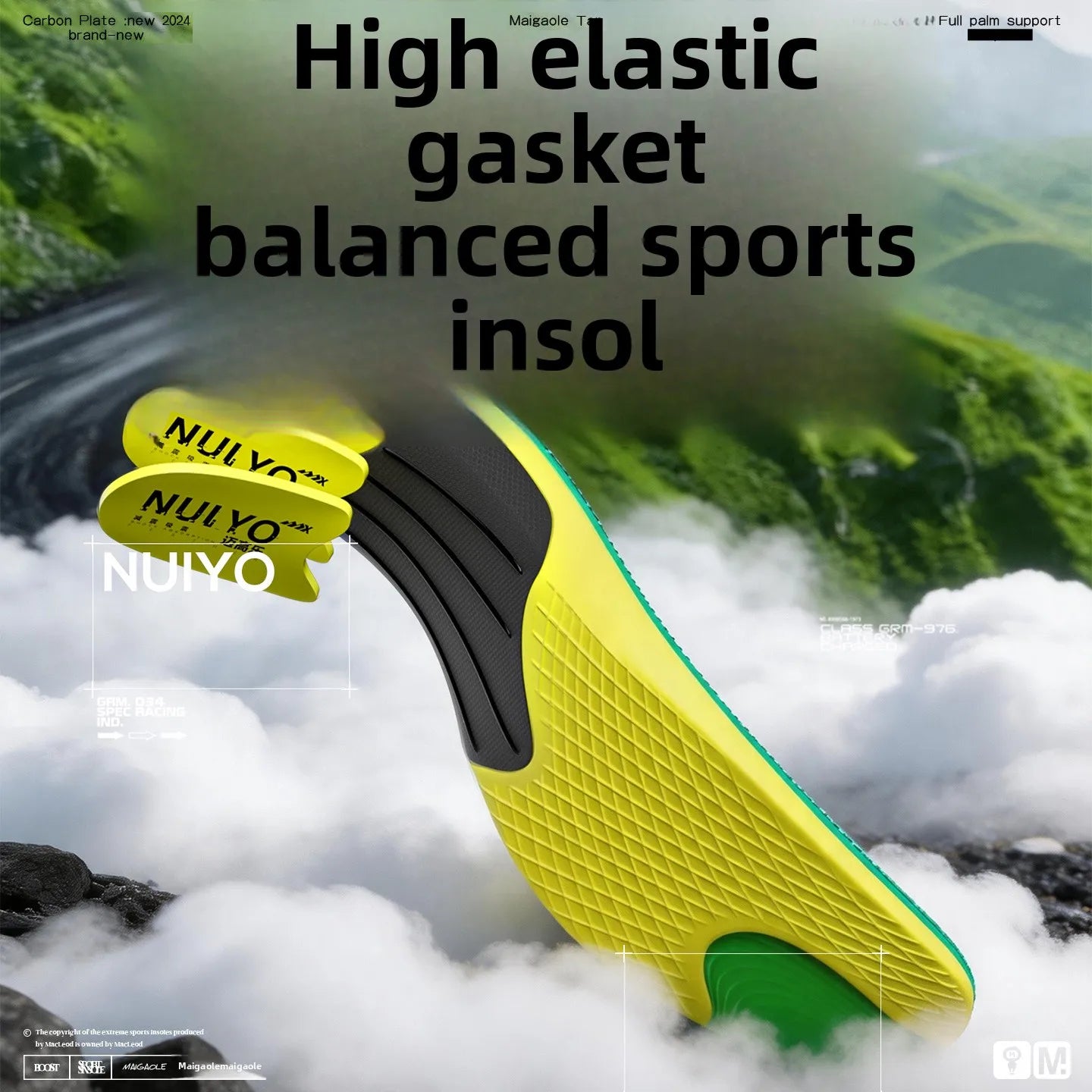 Anti-Torsion TPR Non-Collapsible Arch Support Orthotic Insoles