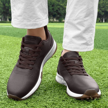 FairwayTrend Luxe – Men’s Waterproof Orthopedic Spikeless Golf Shoes