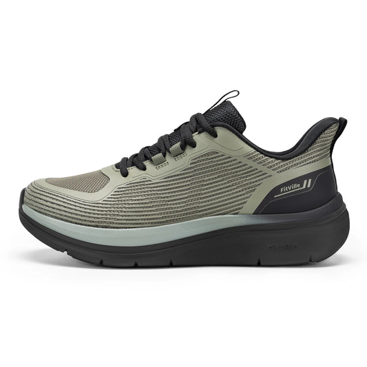 FitVille Men's Cloud Wanderer V24- Orthopedic Slip-Ons Walking Shoes