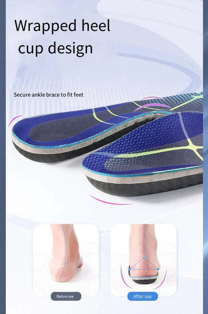 Carbon Fibre Non-Collapsible Arch Support Orthotic Insoles