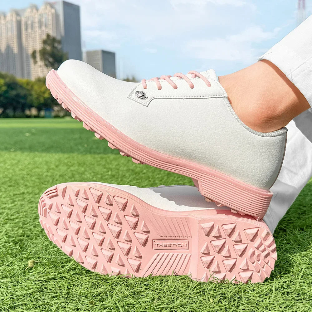 StrideX BloomGrip — Orthopedic Women’s Waterproof Spikeless Golf Sneakers