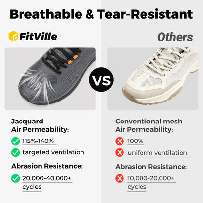 FitVille Men's Cloud Wanderer V24- Orthopedic Slip-Ons Walking Shoes