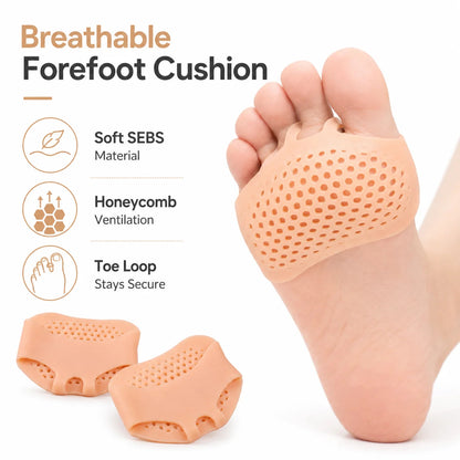 OrthoSoft Honeycomb Silicone Metatarsal Cushion Pads – Metatarsal Pain Relief Inserts