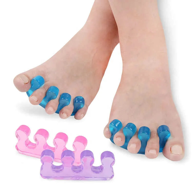 Silicone Gel Toe Separator & Corrector – 4-Loop Hallux Valgus Toe Alignment Spacer