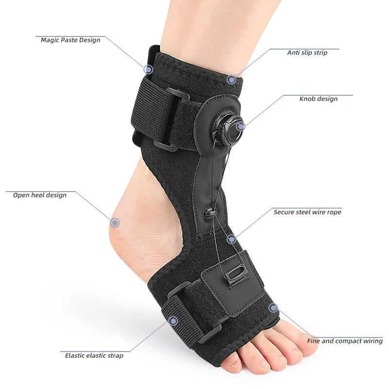 FLEXI Foot AFO - Adjustable Ankle Support Brace with Dial System - (One Piece)