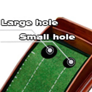 Premium Wooden Golf Putting Practice Mat with Automatic Ball Return