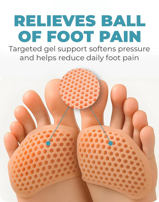 OrthoSoft Honeycomb Silicone Metatarsal Cushion Pads – Metatarsal Pain Relief Inserts