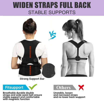 OrthoAlign Premium Adjustable Posture Corrector with Lumbar Support