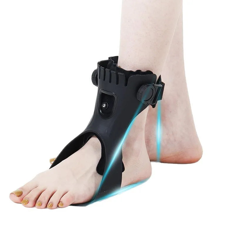 Ortho-max foot drop splint (AFO) - Adjustable Hybrid Foot Drop Brace with Dial System - (One Piece)