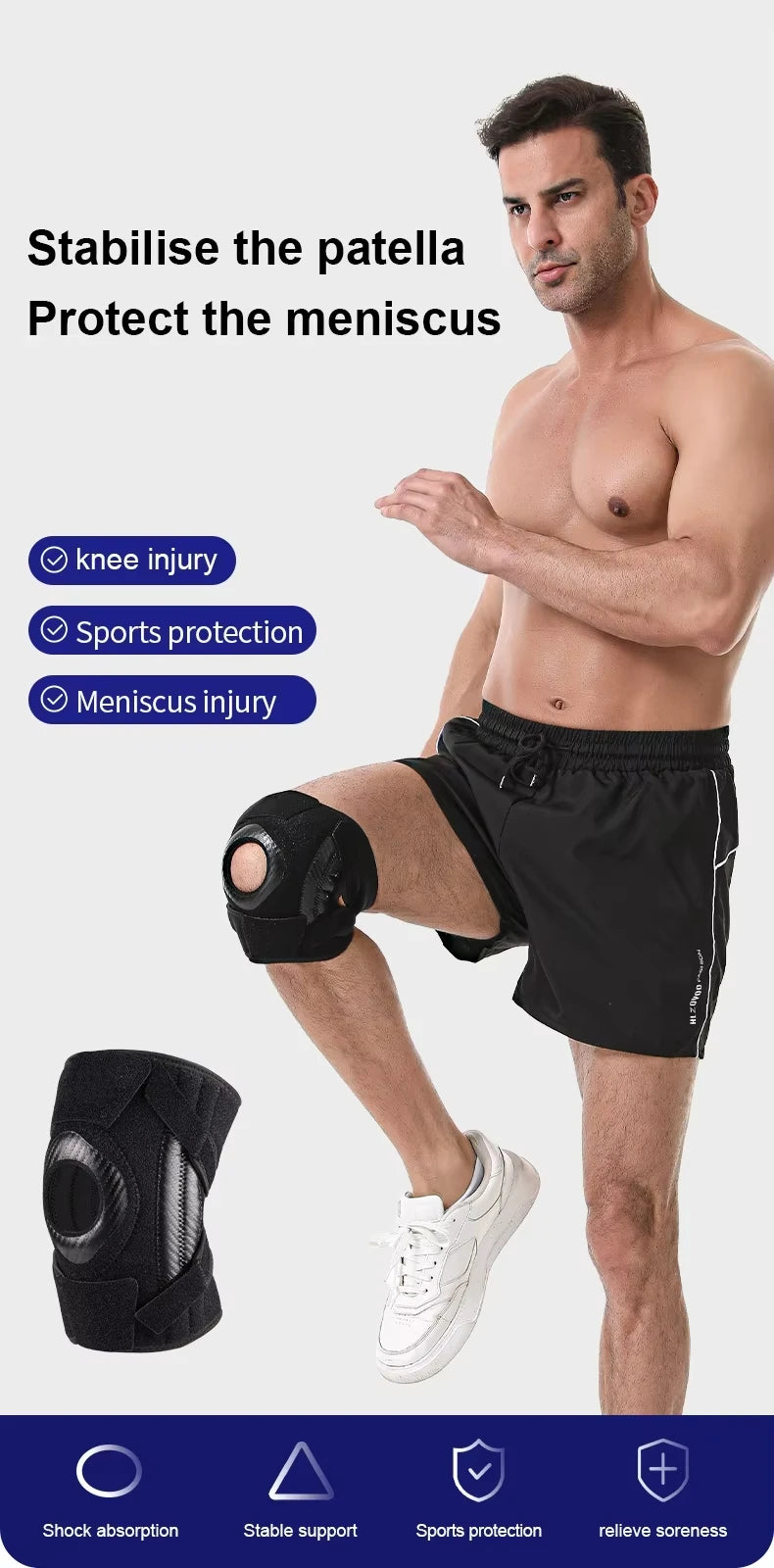 Thera Knee Brace Stabilizer – Hinged Brace for Sports , Workouts and ACL Injuries