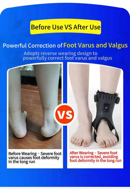 Ortho-max foot drop splint (AFO) - Adjustable Hybrid Foot Drop Brace with Dial System - (One Piece)