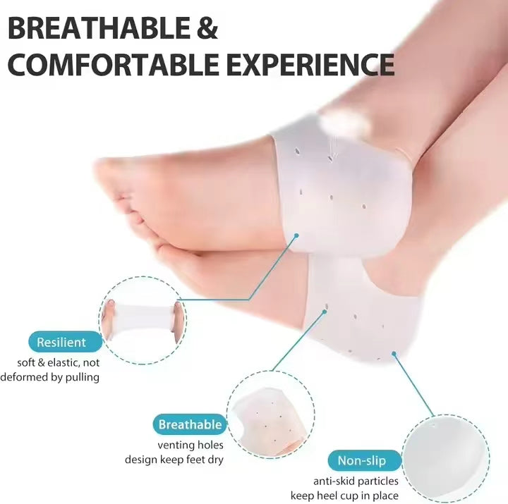 Silicone HeelGuard Breathable Heel Support Sleeve
