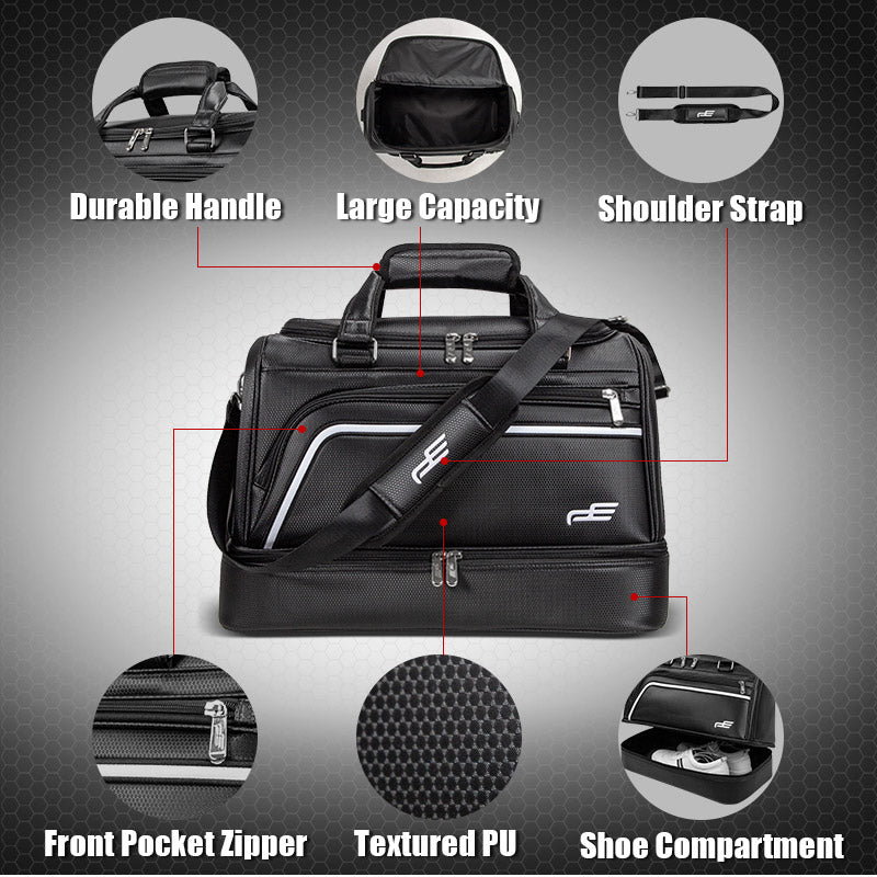 Playeagle Dual Layer Golf Bag – Large Capacity with Separate Shoe Compartment