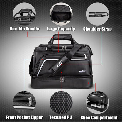 Playeagle Dual Layer Golf Bag – Large Capacity with Separate Shoe Compartment