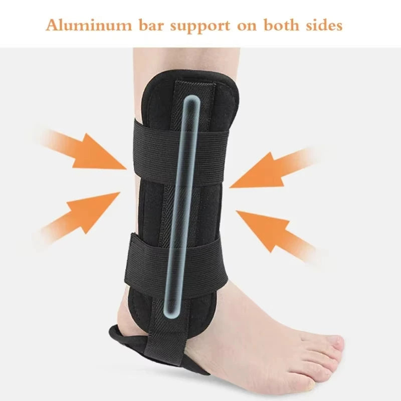 OrthoGuard Rigid Ankle Stabilizer Brace with Aluminium Support Splints