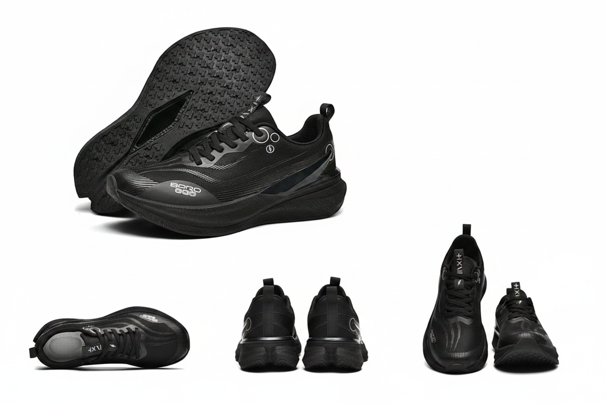 Black Athletic Sneaker - Multi-angle Product Sheet