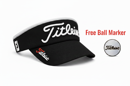Black Titleist Visor with Free Ball Marker
