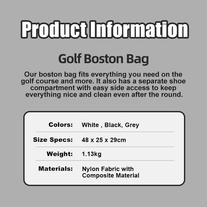 Playeagle Golf Boston Bag – Premium Storage with Dedicated Shoe Compartment