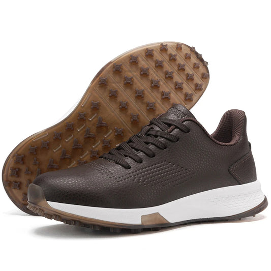 FairwayTrend Luxe – Men’s Waterproof Orthopedic Spikeless Golf Shoes