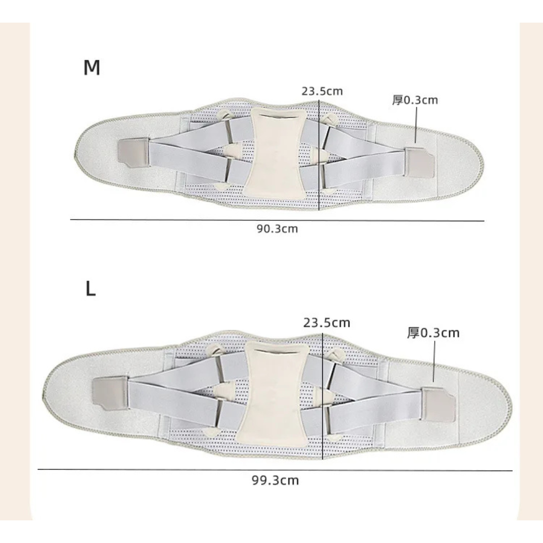 Lumbar Corset Belt with Aluminum Stabilizers