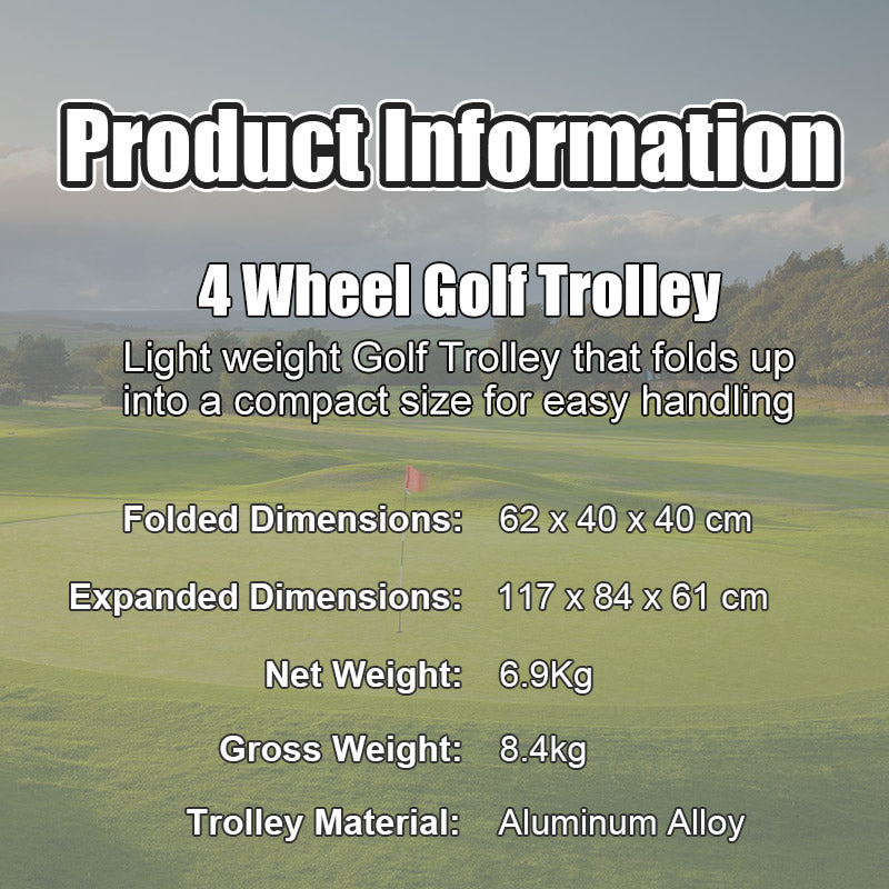 PlayEagle 4-Wheel Golf Trolley