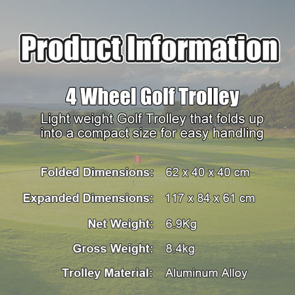 PlayEagle 4-Wheel Golf Trolley