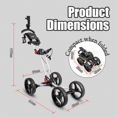 PlayEagle 4-Wheel Golf Trolley