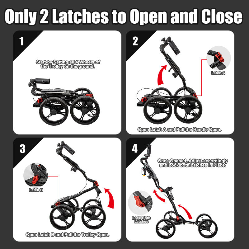 PlayEagle 4-Wheel Golf Trolley