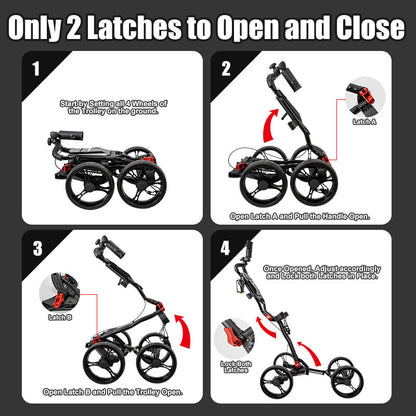 PlayEagle 4-Wheel Golf Trolley
